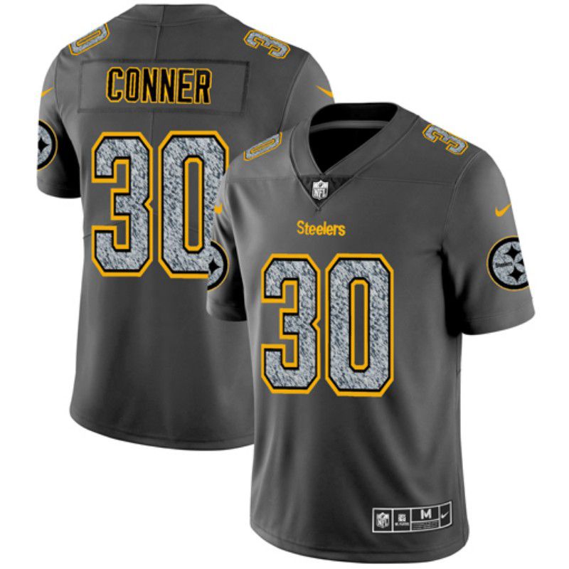 Men Pittsburgh Steelers #30 Conner Nike Teams Gray Fashion Static Limited NFL Jerseys